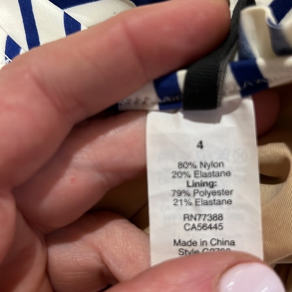 Jcrew blue and white striped one piece size 4 VGUC - Picture 5 of 5